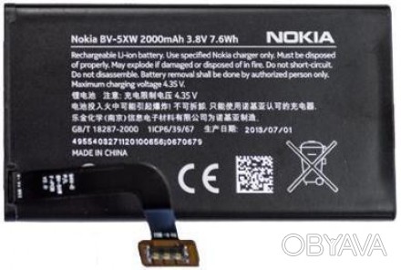 Аккумулятор для Nokia Lumia 1020 (BV-5XW)
Оригинальная батарея производства Noki. . фото 1