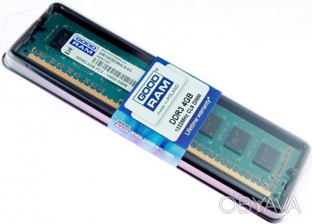 Модуль памяти DDR3 4 GB GoodRam (GR1333D364L9S/4G); 10600 MБ/с; 1333 МГц; RET
Пр. . фото 1