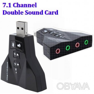 Контроллер USB-sound card (7.1) 3D sound (Windows 7 ready). Blister
Тип - Контро. . фото 1