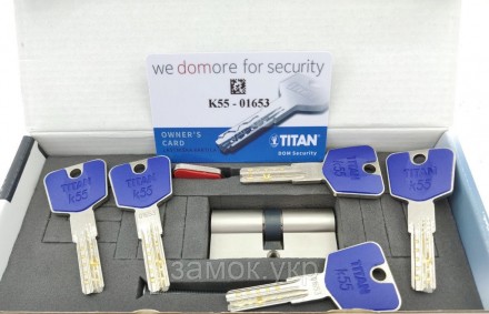 Titan K55 ключ/ключ 
 
TITAN K55 – полный аналог цилиндра К5, отличием К55 от К5. . фото 10