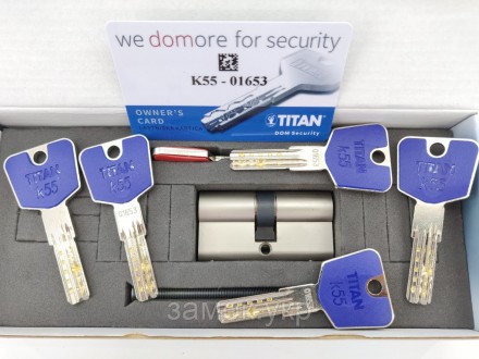 Titan K55 ключ/ключ 
 
TITAN K55 – полный аналог цилиндра К5, отличием К55 от К5. . фото 9