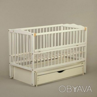 Детская кроватка с откидным бортиком Twins, 120х60 см., слоновая кость
Детская к. . фото 1