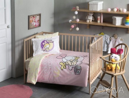 Комплект постельного белья в кроватку TAC Sizinkiler Little Princess Ранфорс 
Пр. . фото 1