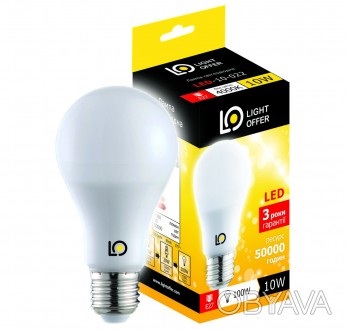 Светодиодная лампа Light Offer LED A60 10W E27 4000K 1080Lm (LЕD - 10 - 022)