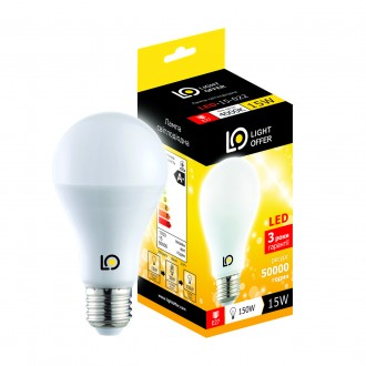 Cветодиодная лампа Light Offer LED A68 15W E27 4000K 1700Lm (LЕD - 15 - 022). Киев. фото 1 Cветодиодная лампа Light Offer LED A68 15W E27 4000K 1700Lm (LЕD - 15 - 022). Киев. фото 1