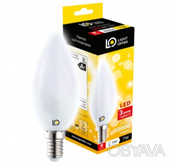 Светодиодная лампа Light Offer LED C38 7W E14 4000K 650Lm (LЕD - 07 - 221)