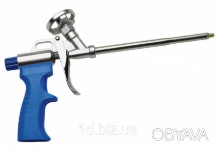 Пистолет для монтажной пены состоит из штуцера с клапаном, регулировочного винта. . фото 1