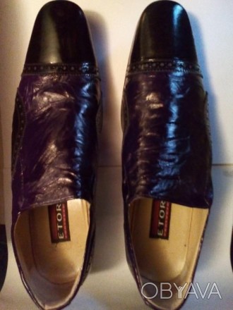 ПРОДАМ мужские кожаные (лаковые) туфли "ETOR" 44 р. Обувались всего дв. . фото 1