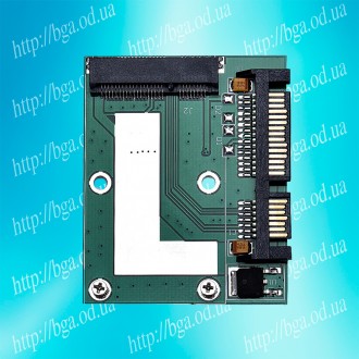 Переходник для подключения накопителей SSD с интерфейсом  mSATA (Mini PCI-E) к р. . фото 2
