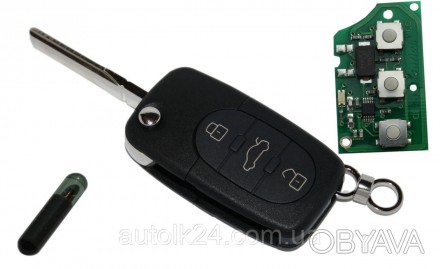 Автомобильный ключ для Volkswagen, SEAT, SKODA 1J0959753B 1J0 959 753 B chip ID4. . фото 1