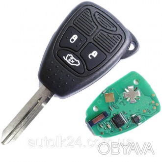 Ключ для DODGE 3 кнопки 433Mhz chip id46 (PCF7941) лезвие Y160.
Подходит для авт. . фото 1