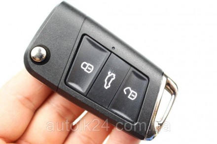  Корпус выкидного ключа для Volkswagen,SEAT,SKODA
Подходит для автомобилей VW:
	. . фото 5