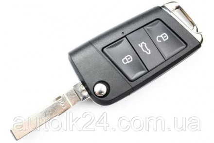  Корпус выкидного ключа для Volkswagen,SEAT,SKODA
Подходит для автомобилей VW:
	. . фото 7
