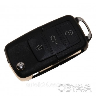 Выкидной ключ марки VOLKSWAGEN 3 Кнопки 1J0 959 753 AH Flip Key 433mhz, chip ID4. . фото 1