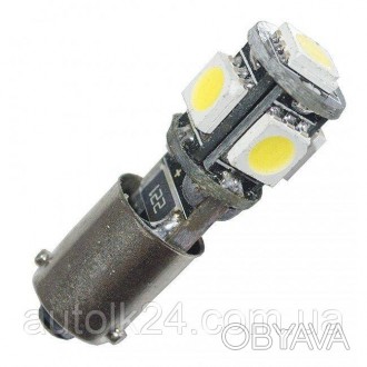 Led лампы BAX9S 5Leds 5050SMD, 12V 
	Цвет светодиода: Белый
	Индикатор питания: . . фото 1