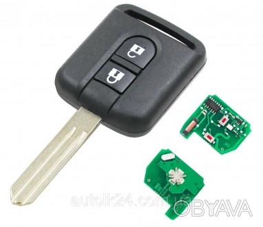 Ключ Nissan 2 кнопки 433 Mhz лезвие NSN14
Чип транспондер ID 46 (PCF7946 HITAG2). . фото 1