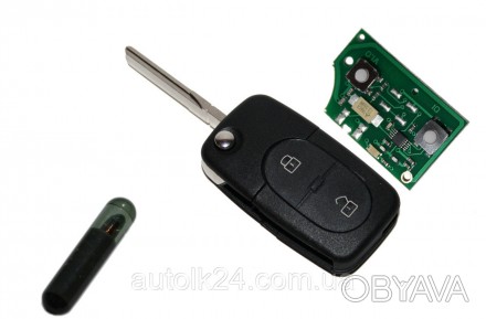 Автомобильный выкидной ключ 2 кнопки для VW 1J0 959 753 A 433Mhz
Подходит для ав. . фото 1