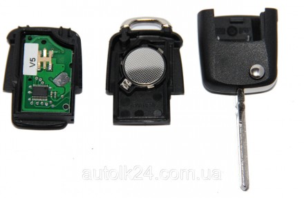 Автомобильный выкидной ключ 2 кнопки для VW, SKODA, SEAT 1J0 959 753 C, chip ID4. . фото 6