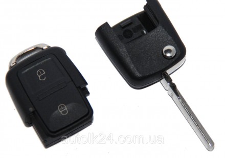 Автомобильный выкидной ключ 2 кнопки для VW, SKODA, SEAT 1J0 959 753 C, chip ID4. . фото 7