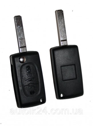 Корпус выкидного ключа 3 кнопки для Citroen 
Подходит для ключа на котором батар. . фото 3