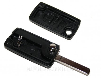 Корпус выкидного ключа 3 кнопки для Citroen 
Подходит для ключа на котором батар. . фото 5