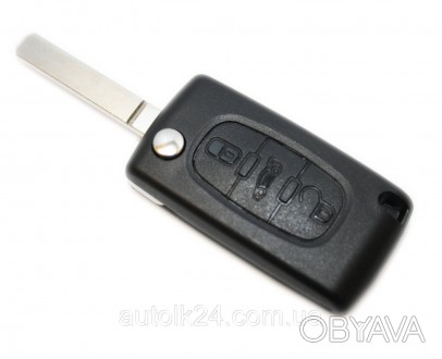 Корпус выкидного ключа 3 кнопки для Citroen 
Подходит для ключа на котором батар. . фото 1