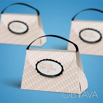  Бонбоньерка на свадьбу в виде дамской сумочки Бонбоньерка ― коробочка для конфе. . фото 1