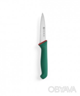 Нож для чистки овощей с зубчатым лезвием Green Line 100 мм отличается высоким ка. . фото 1