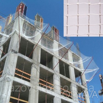 Защитно-улавливающие сетки размещаются на строительных и ремонтных площадках для. . фото 1
