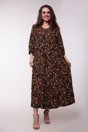 
Платье для полных женщин свободное с цветочным принтом черное D60S-2
Прекрасное. . фото 3