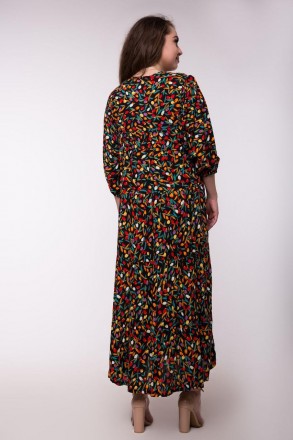 
Платье для полных женщин свободное с цветочным принтом черное D60S-2
Прекрасное. . фото 5