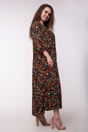 
Платье для полных женщин свободное с цветочным принтом черное D60S-2
Прекрасное. . фото 4