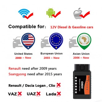 Foxwell ELM327 V1.5 WiFi OBDII диагностический сканер. Харків. фото 1 Foxwell ELM327 V1.5 WiFi OBDII диагностический сканер. Харків. фото 1