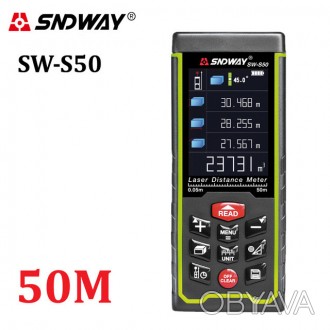 Sndway SW-S50 лазерная рулетка, дальномер от 0,05 до 50 м
Sndway SW-S50 - профес. . фото 1