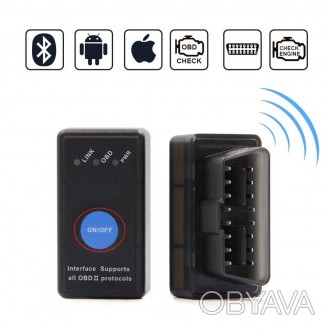 OBD2 Scanner Bluetooth 4.0 Super Mini Elm327 V1.5 чип: ST. . фото 1
